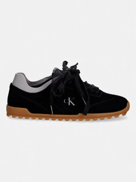 Calvin Klein Sneakersy Low Profile Run MG Sue čierna