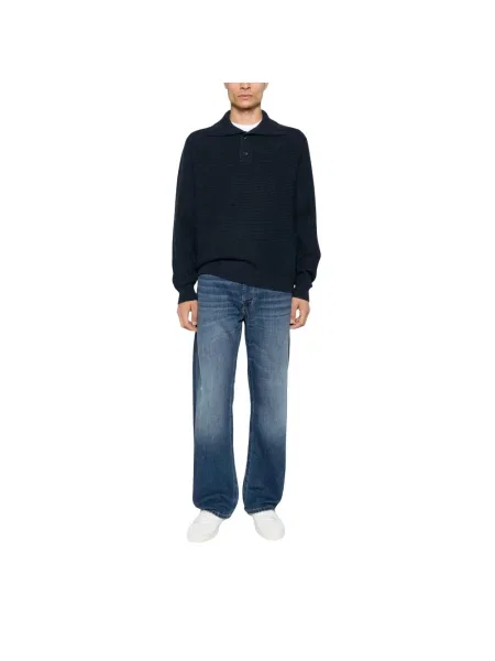 Dzianinowy sweter Calvin Klein niebieski