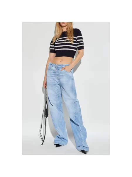 Sweter Dsquared2 wełniany niebieski