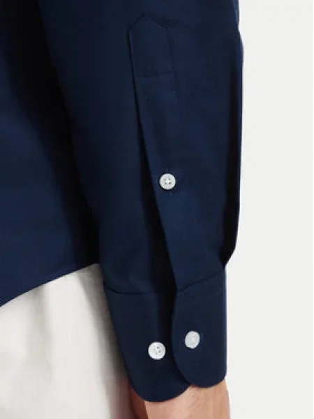 Tommy Hilfiger Marškiniai Dobby Tamsiai mėlyna