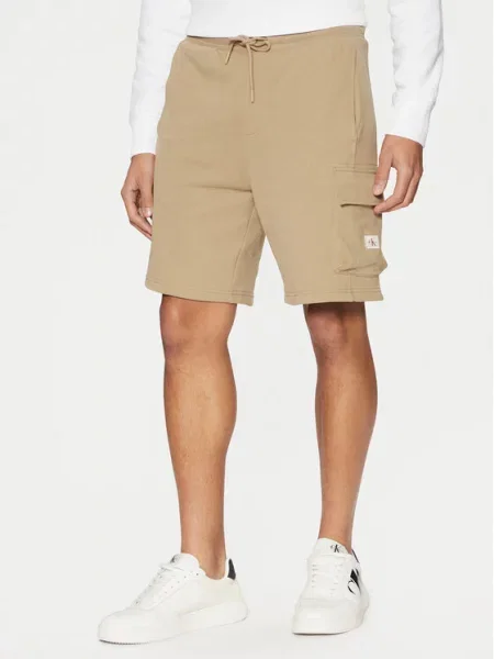 Sportske kratke hlače Calvin Klein Jeans bijela