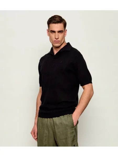 Tricou polo Replay de in negru