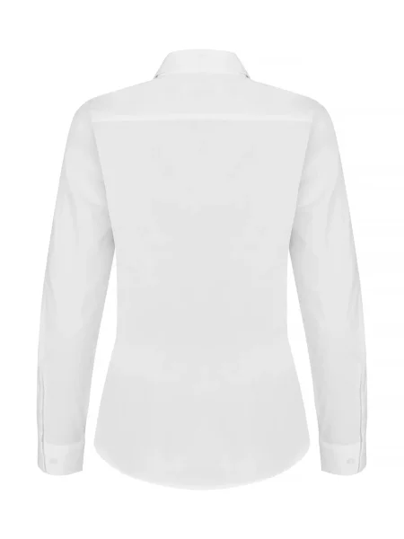 Clique Koszula Stretch długi rękaw Regular Fit elastyczna – White biała
