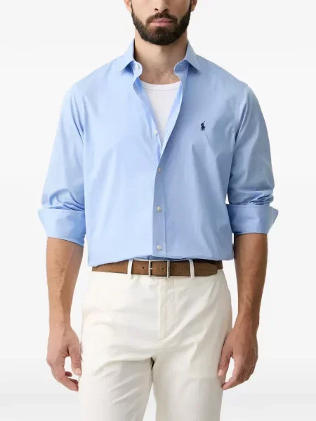 Lung cămașă Polo Ralph Lauren cu broderie albastru