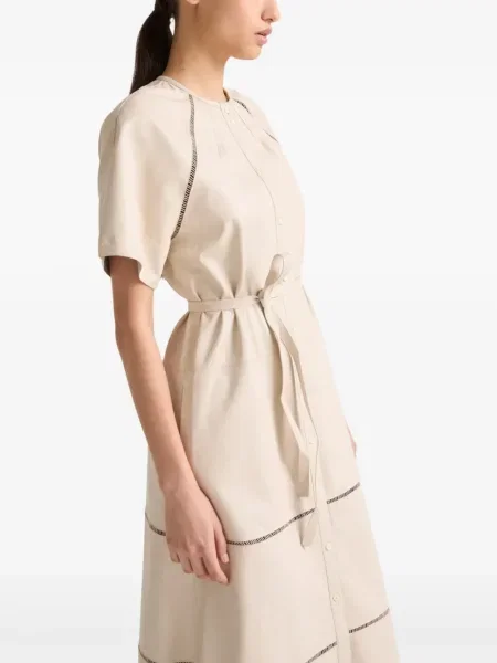 Rochie Yves Salomon din piele de costum