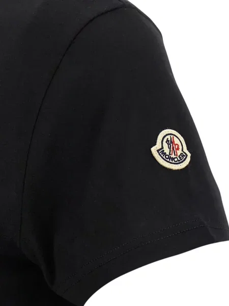 Tričko Moncler s autogramem černé
