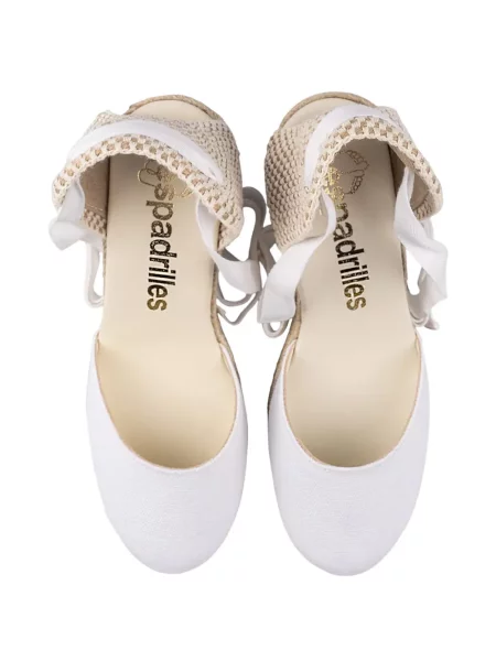 Éksarkú espadrilles Espadrilles nyakkendővel fehér
