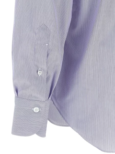 Pruhovaná košile Finamore 1925 Napoli fialová