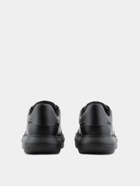 Кожаные кеды Emporio Armani черные