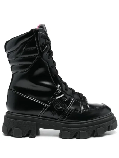 Botine Chiara Ferragni cu broderie negru