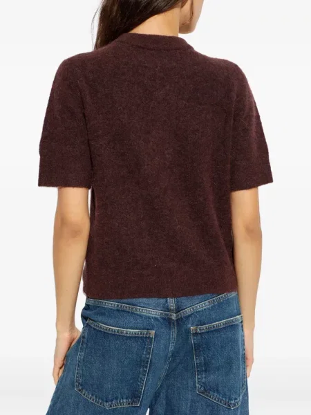 Cardigan Samsøe Samsøe scurt maro