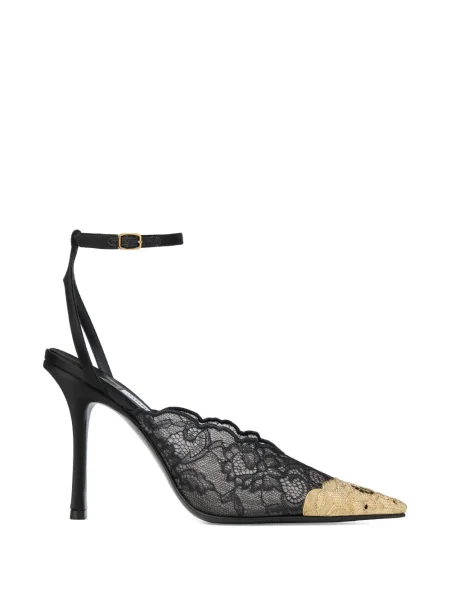 Pantofi cu toc Jimmy Choo din dantelă negru