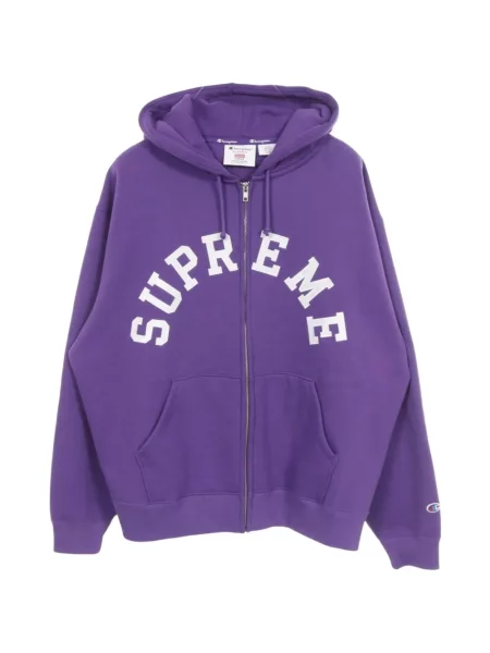 Hanorac cu glugă Supreme cu autograf violet