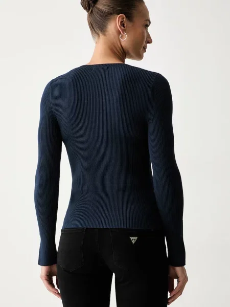 Guess sweter z wiskozą ELLIE granatowy