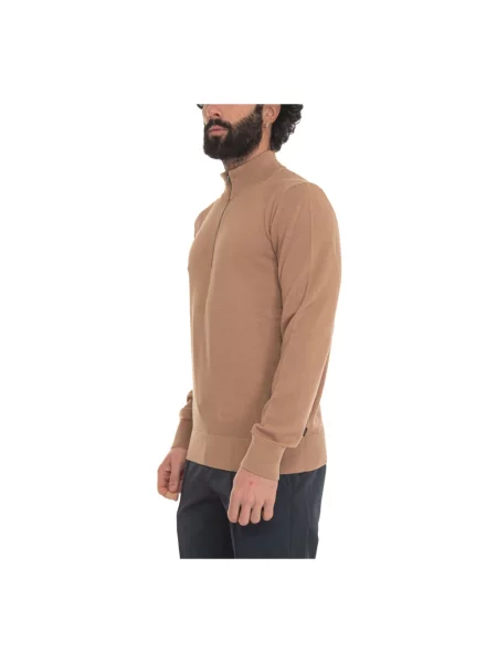 Sweter z golfem Boss beżowy