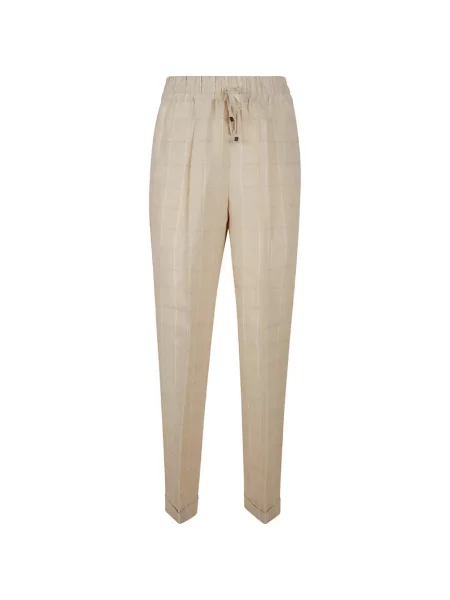 Pantaloni Kiton în carouri cu cordon