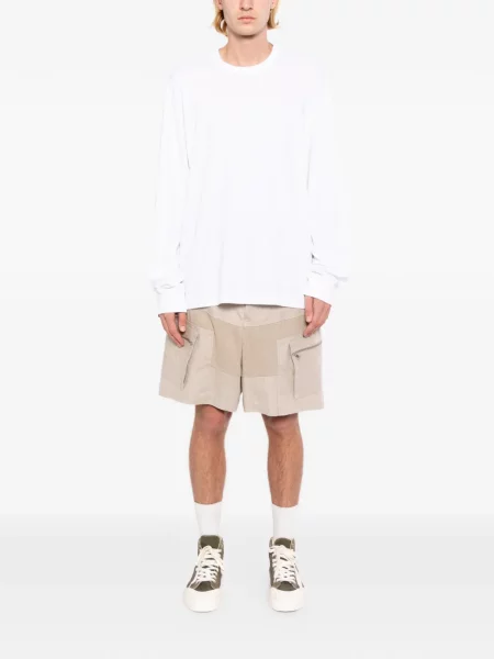 Lung tricou James Perse din jerseu alb