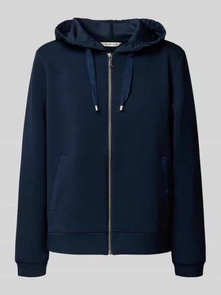 Bluza rozpinana o kroju regular fit z dodatkiem Tom Tailor granatowa