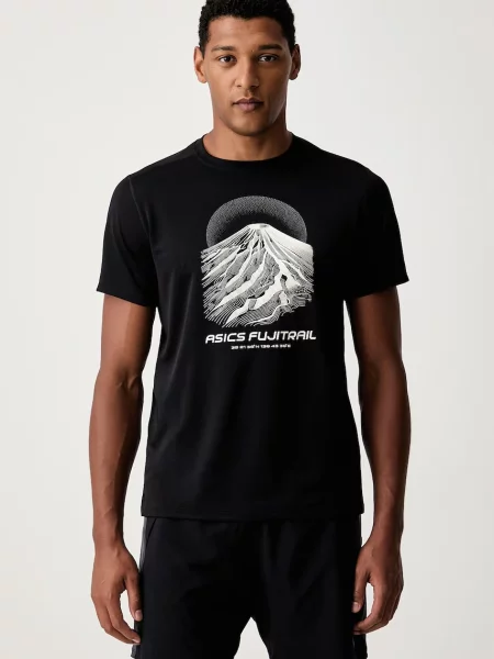 Asics T-shirt do biegania FUJITRAIL LOGO SS TOP czarna