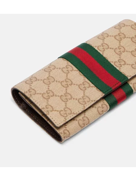 Portofel Gucci din canvas bej