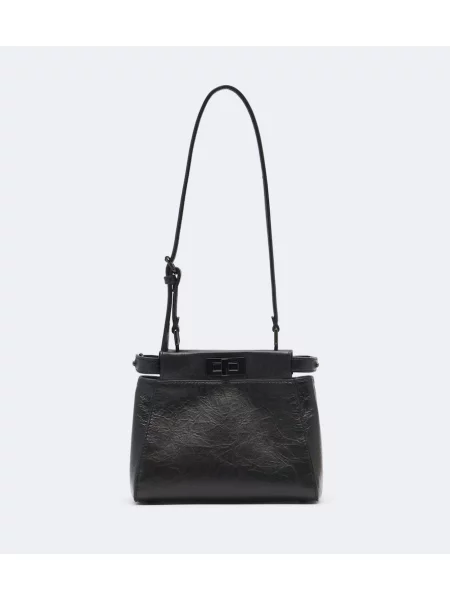 Geantă shopper Fendi din piele negru