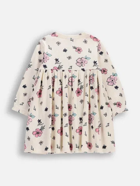 Coccodrillo babydoll šaty s bavlnou béžové
