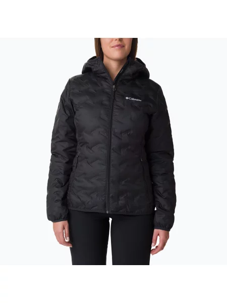 Geacă cu puf pentru femei Columbia Delta Ridge II Down Hooded black negru