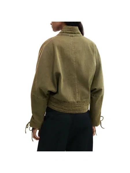 Cropp geacă de blugi Desigual din piele kaki