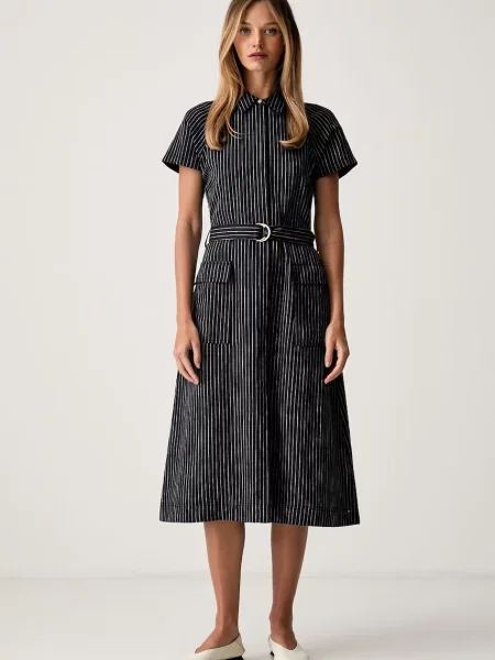 Tommy Hilfiger rochie tip cămașă cu lyocell