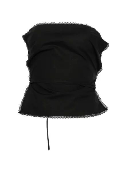 Bluzka Msgm koronkowa wiązana czarna