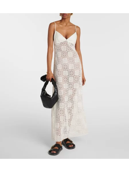 Rochie maxi Sir de costum alb