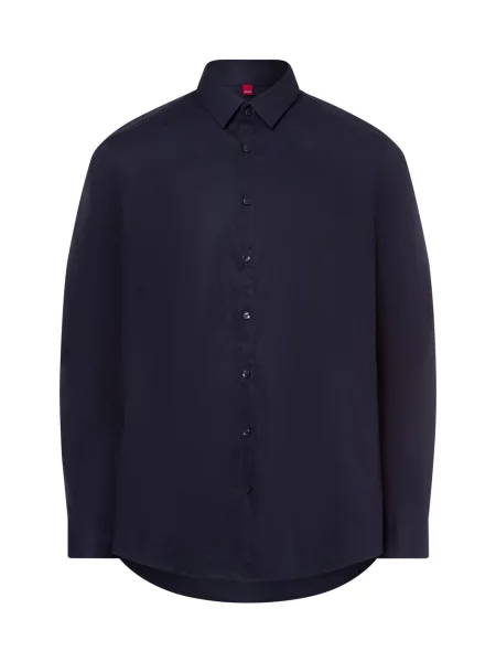 Finshley & Harding London koszula biznesowa Mężczyźni Slim Fit jednolity niebieski