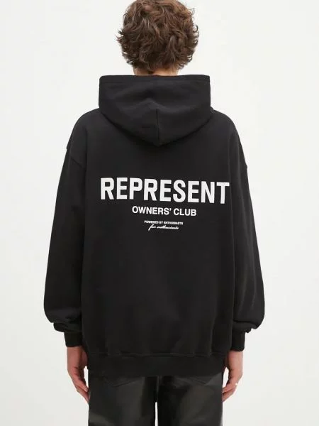 Dukserica Represent Represent Owners Club Hoodie za muškarce s kapuljačom s tiskom crna