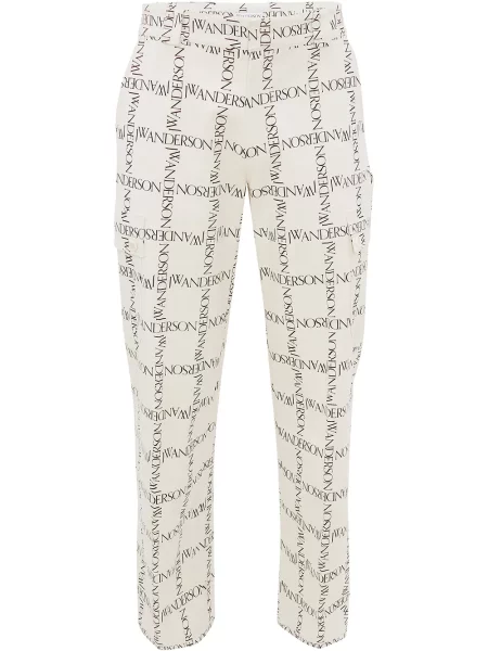 Pantaloni Jw Anderson cu imagine alb