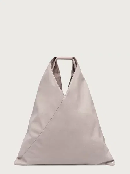 Bőr shopper táska Mm6 Maison Margiela bézs