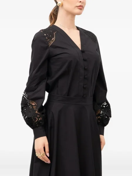 Cămașă Twinset din dantelă negru