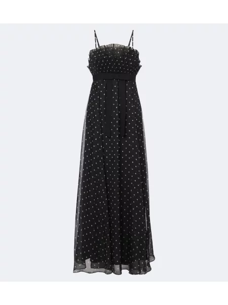 Rochie maxi Zimmermann cu buline cu volane albastru