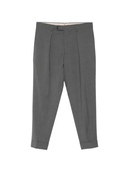 Pantaloni Berwich plisate gri