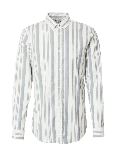 SCOTCH & SODA Cămașă Essential fildeş / albastru deschis gri