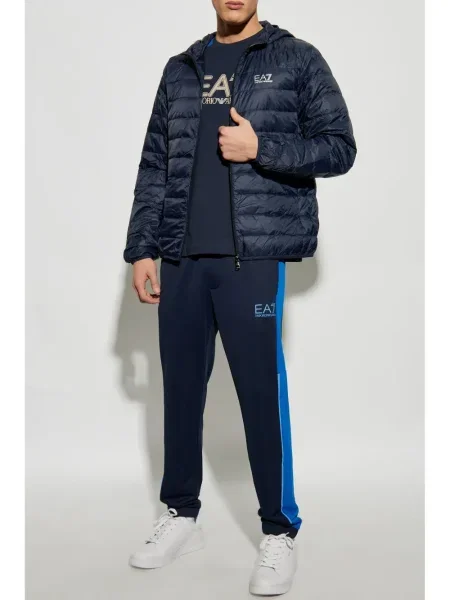 Geacă Ea7 Emporio Armani cu imagine albastru