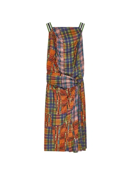 Rochie Dries Van Noten drapată portocaliu