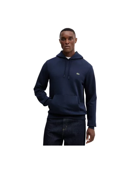 Bluza z kapturem Lacoste z kapturem niebieska