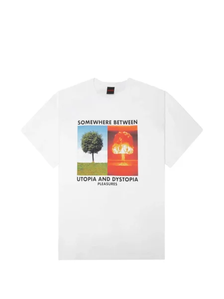 Tricou Pleasures cu imagine alb