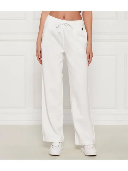 Polo Ralph Lauren Pantaloni trening Wide Leg alb