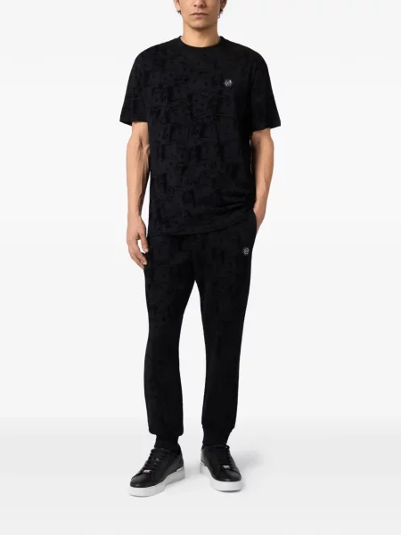 Tricou Philipp Plein cu imagine negru