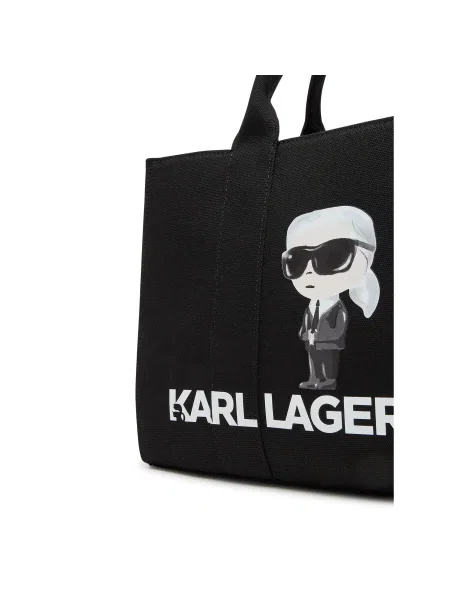 Shopper kabelka Karl Lagerfeld čierna