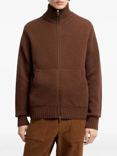 Cardigan Moncler cu autograf maro