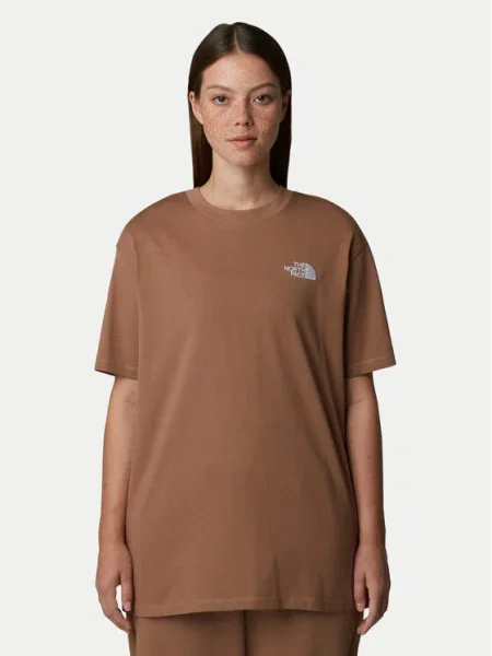 The North Face Tricou Simple Dome Maro Oversize alb