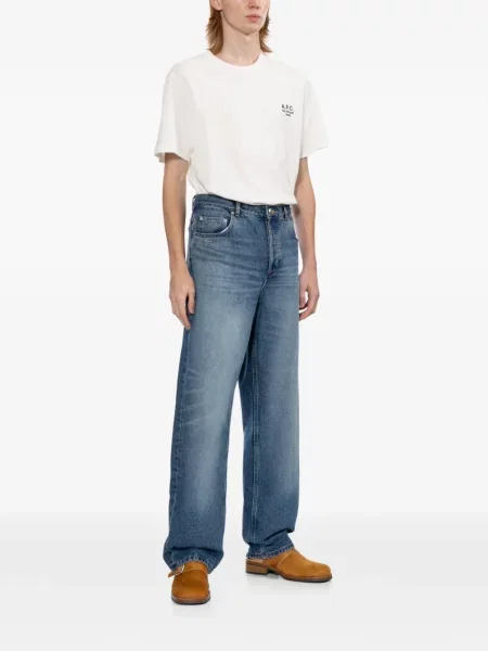 Tricou A.p.c. cu imagine cu decolteu rotund alb