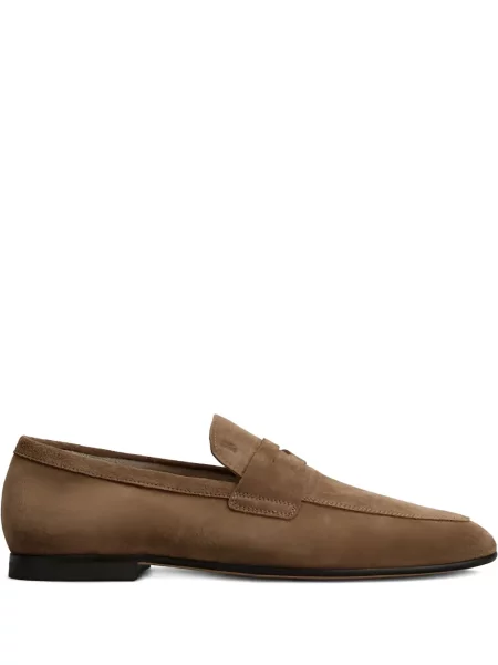 Pantofi loafer Tod's din piele de căprioară maro